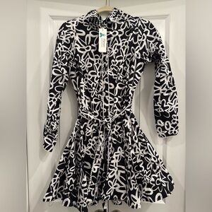 Stylish Black and White Mini Dress